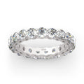 Fashion Women Jewelry 3mm 0.1CT Moissanite 925 Sterling Silver Personalized Eternity Band Tennis Ring for Women