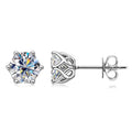 925 Sterling Silver Mossanite 3mm 4mm 5mm 6.5mm 8mm D Color VVS 0.1ct 0.3ct 0.5ct 1ct 2ct Moissanite Stud Earrings