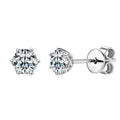 925 Sterling Silver 4mm 0.3ct Moissanite Earrings Studs for Men Women