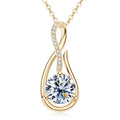 100% Original 925 Silver 6.5mm 8mm D VVS1 Moissanite Diamond 1ct 2ct Chains Infinity Pendant Necklaces for Women