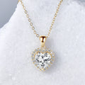 GRA Certified Wedding Trend 2024 Real Silver 925 Fine Jewelry 2CT Heart Shaped halo Pendant Moissanite Necklace for Women