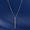 Long Drop Pendant Necklace 925 Silver 2.5mm&2mm&1.5mm Moissanite Fashion Barrette Necklace for Women