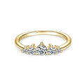 Engagement 925 Silver 4mm&3mm&2mm Round Moissanite 5-Stone Women's Small Fashion Design Five Stone Crown Ring for Women