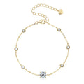 Original Charms 6.5mm&2.5mm D Color VVS1 Full Moissanite 925 Sterling Silver Chain Bracelets for Women with Gra Certificate